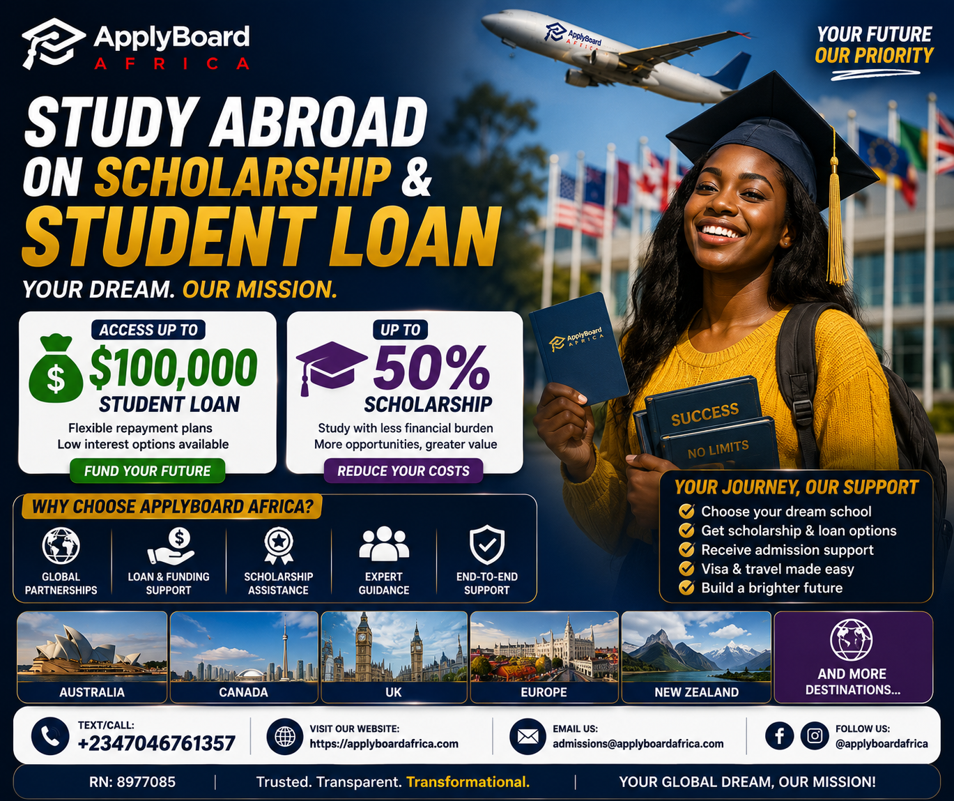 How to Study Abroad with Scholarships and Student Loans from Nigeria